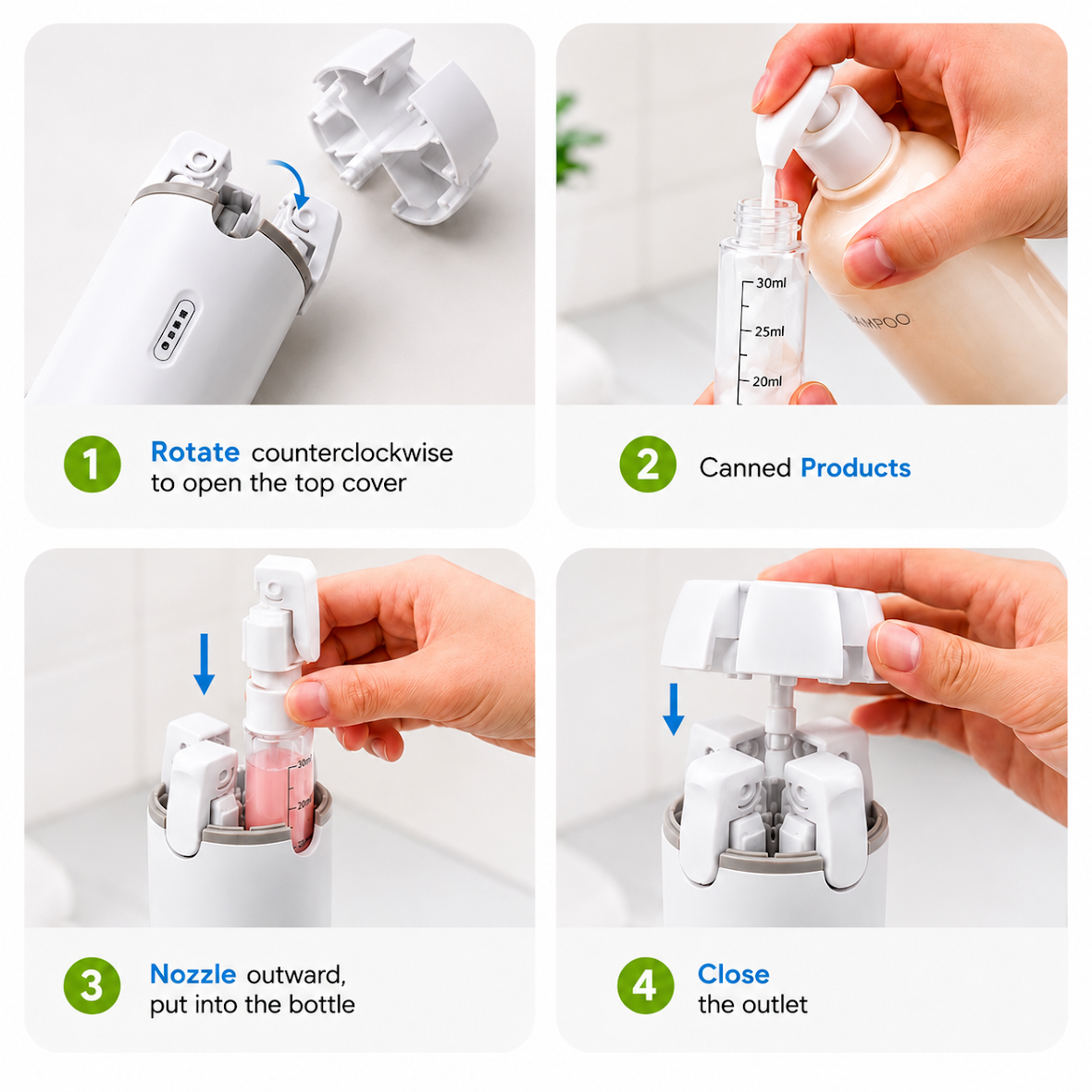 Solvora™ 4-in-1 Travel Dispenser