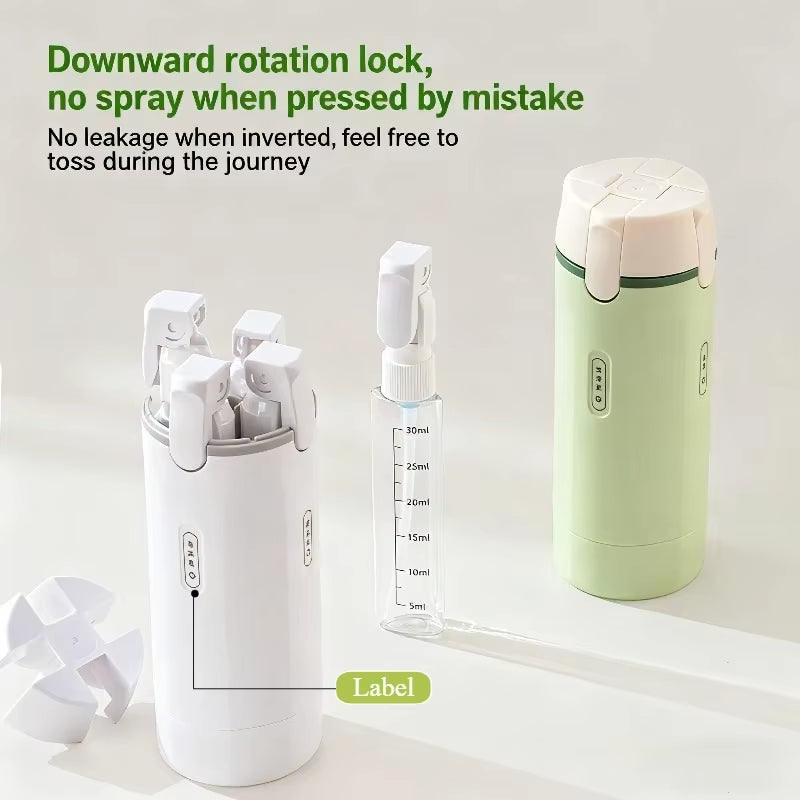 Versatile 4-In-1 Emulsion Dispenser Bottle - Perfect Travel Companion with Stylish Labels