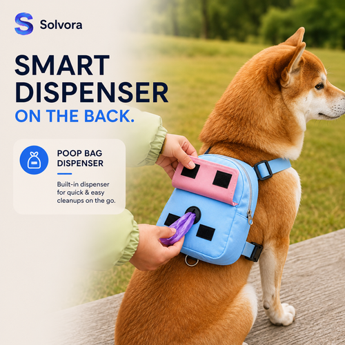 Adventure-Ready Solvora™ Everyday Dog Backpack for Small Breeds