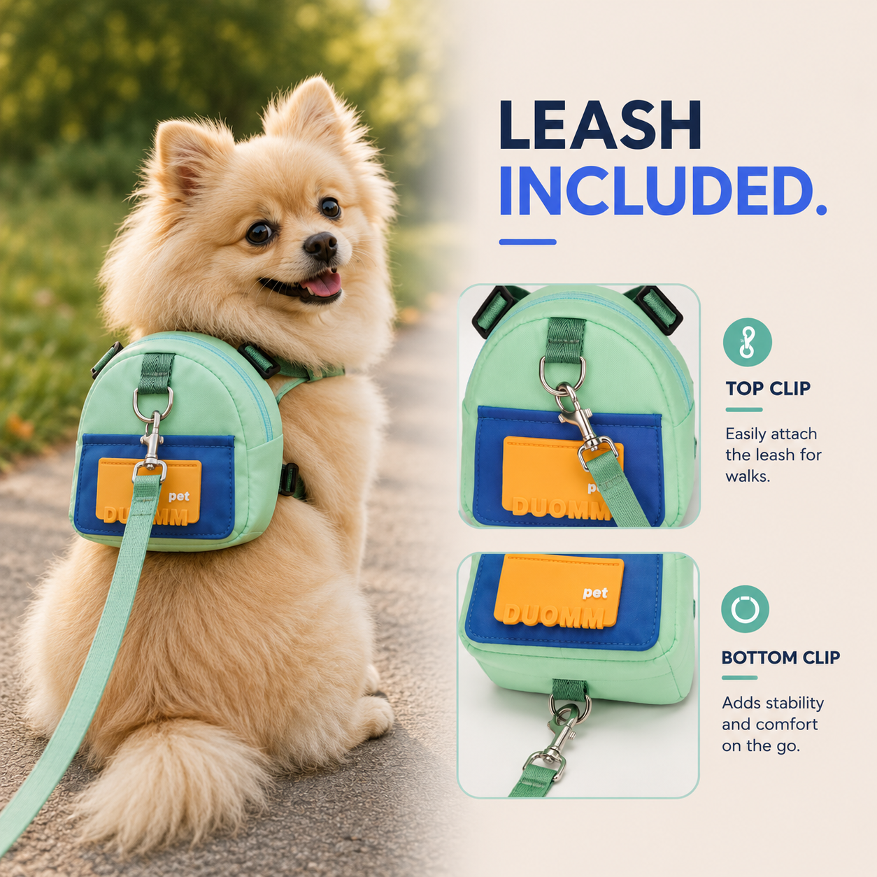 Adventure-Ready Solvora™ Everyday Dog Backpack for Small Breeds