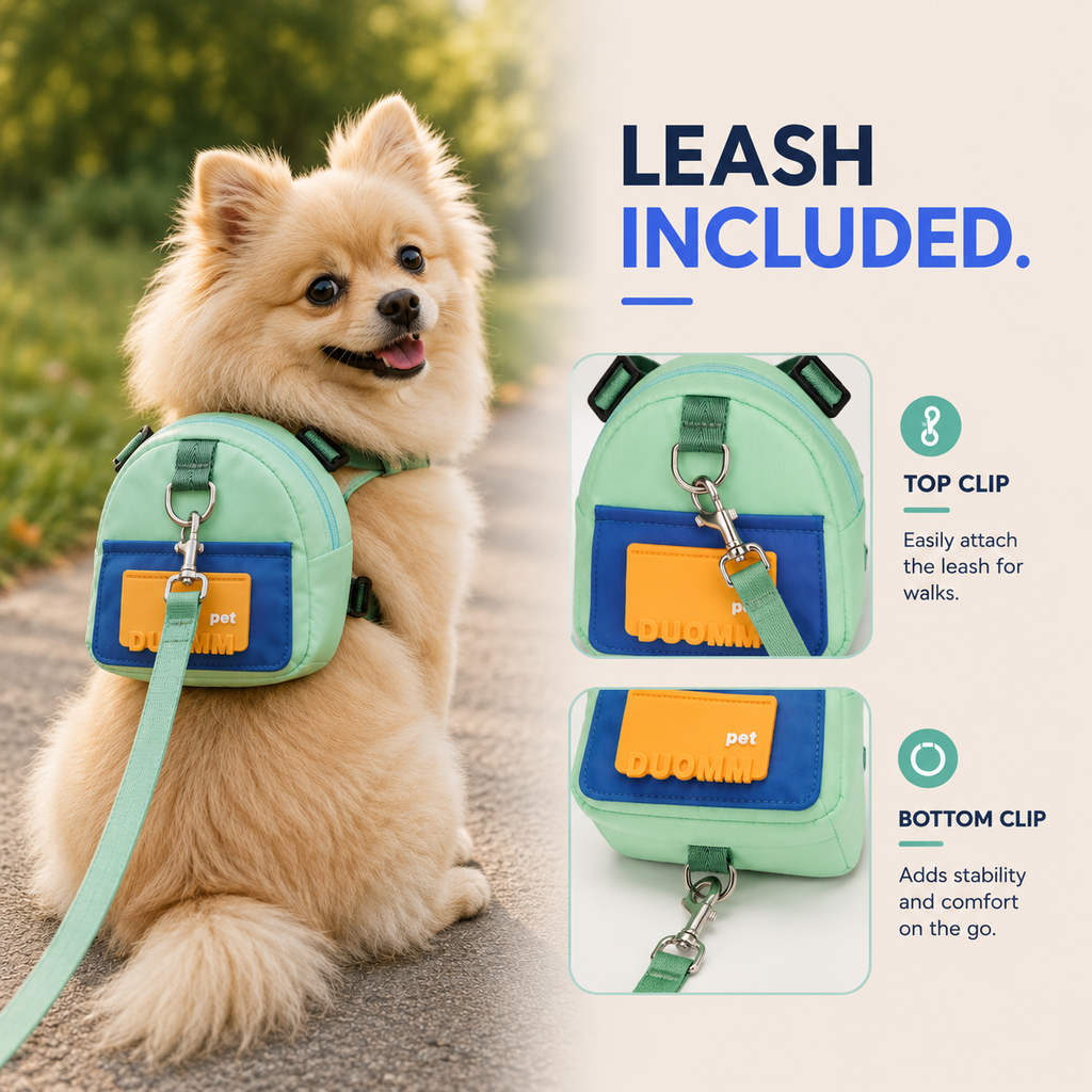 Adventure-Ready Solvora™ Everyday Dog Backpack for Small Breeds