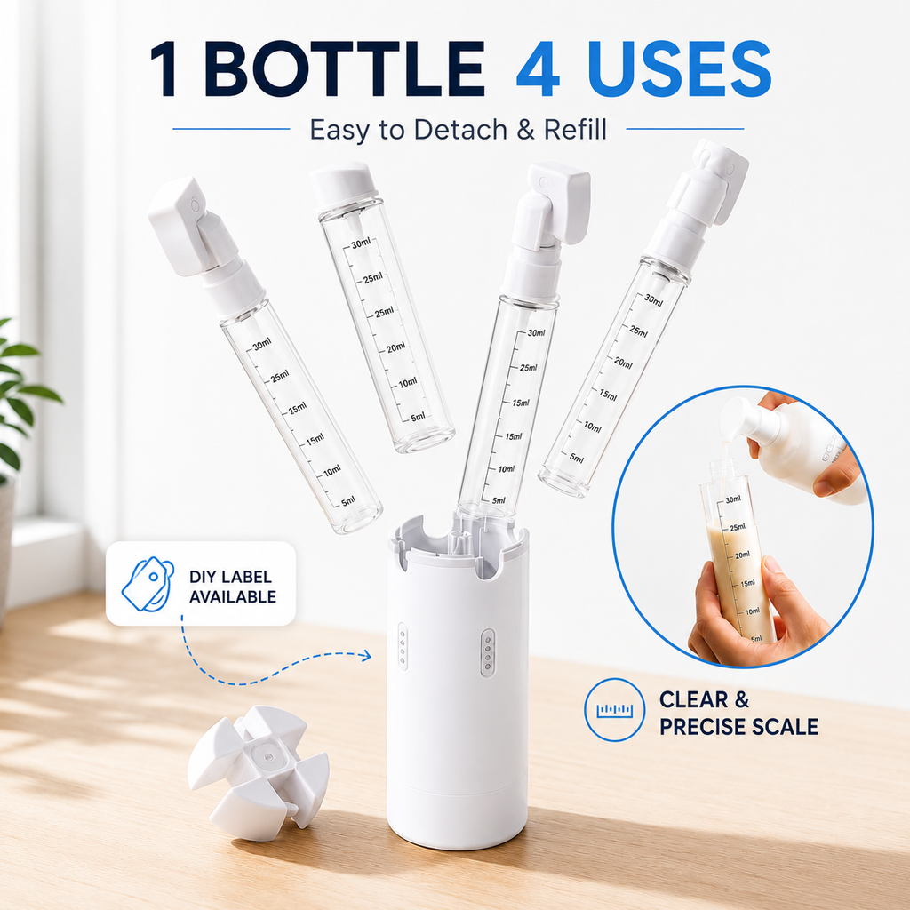 Solvora™ 4-in-1 Travel Dispenser